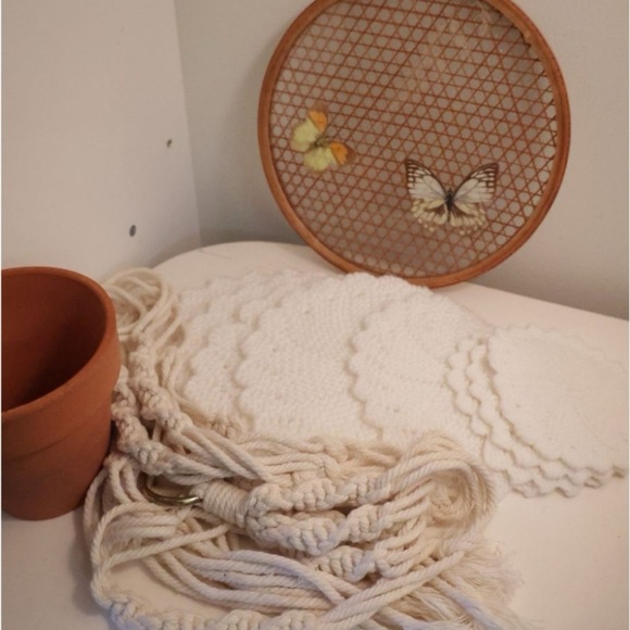 Terracotta Hanging Planter with Macrame Hanger - Picture 3 of 7